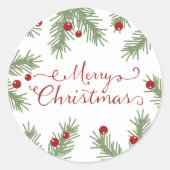 Evergreen Groeten - Kerst sticker (Voorkant)