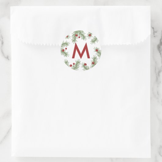 Evergreen Groeten - Monogrammed Sticker (Tas)