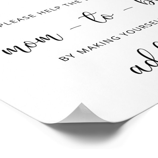 Evergreen Help de Bezige Mam Adres een envelop Poster (Hoek)