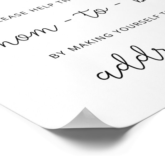 Evergreen Help de Bezige Mam Adres een envelop Poster (Hoek)