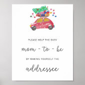 Evergreen Help de Bezige Mam Adres een envelop Poster (Voorkant)