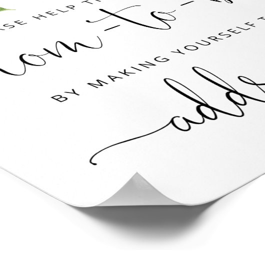 Evergreen Help de Bezige Mam Adres een Envelope Poster (Hoek)