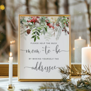 Evergreen Help de Bezige Mam Adres een Envelope Poster