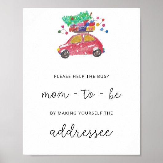 Evergreen Help de drukke moeder Adres een envelop Poster (Voorkant)