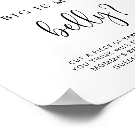 Evergreen: hoe groot is mama's buikspel poster (Hoek)