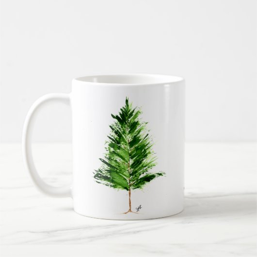 Evergreen Holiday Coffee Mok Wit (Links)