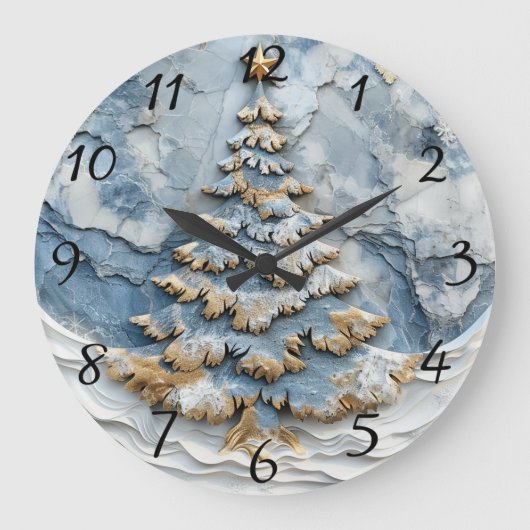 Evergreen Holiday Tree uurwerk Grote Klok (Voorkant)