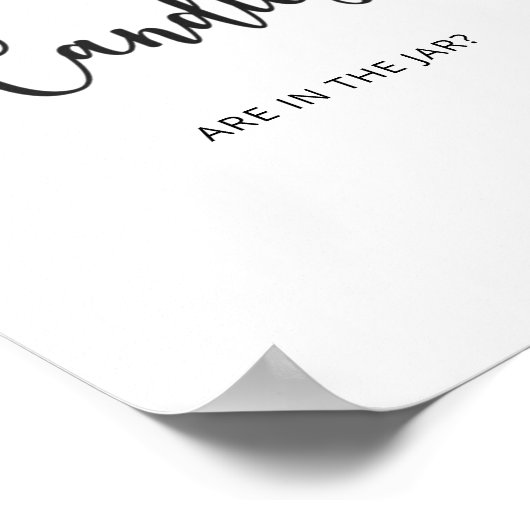 Evergreen hOW vele snoepjes Poster (Hoek)