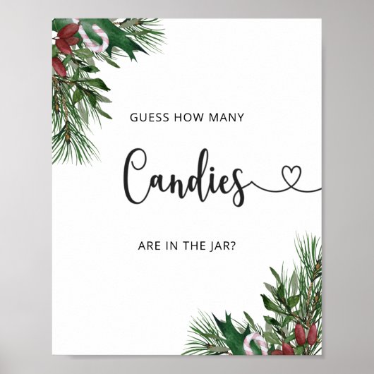 Evergreen hOW vele snoepjes Poster (Voorkant)