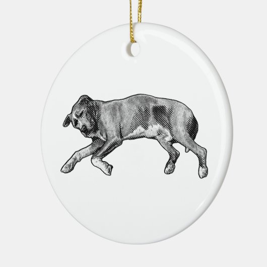 Evergreen Hush, Side Sleeper Keramisch Ornament (Links)