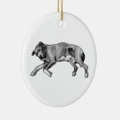 Evergreen Hush, Zijslaper Keramisch Ornament (Rechts)