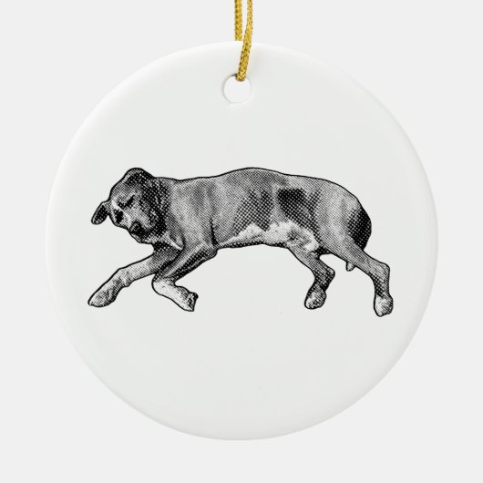 Evergreen Hush, Zijslaper Keramisch Ornament (Voorkant)