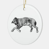 Evergreen Hush, Zijslaper Keramisch Ornament (Links)