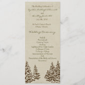  Evergreen huwelijksprogramma Programmakaart (Voorkant)