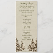  Evergreen huwelijksprogramma Programmakaart (Achterkant)