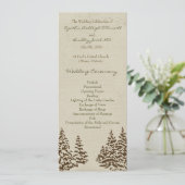  Evergreen huwelijksprogramma Programmakaart (Staand voorkant)