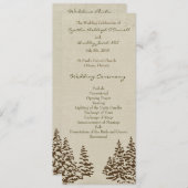  Evergreen huwelijksprogramma Programmakaart (Voorkant / Achterkant)