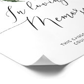 Evergreen in Liefdevolle herinnering bruiloft Poster (Hoek)