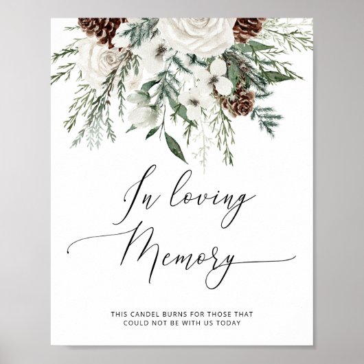 Evergreen in Liefdevolle herinnering bruiloft Poster (Voorkant)