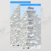 Evergreen in Winter Wedding Menu (Voorkant / Achterkant)
