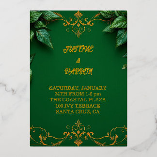 Evergreen invitation folie uitnodiging