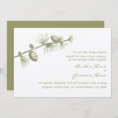 Evergreen Invitation Kaart (Voorkant / Achterkant)