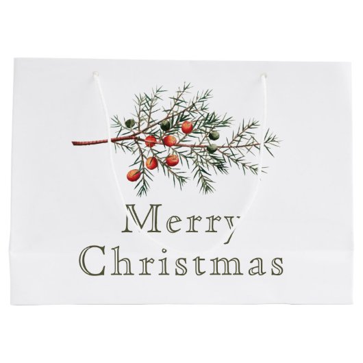  Evergreen Juniper Branch Vakantie Groot Cadeauzakje (Achterkant)