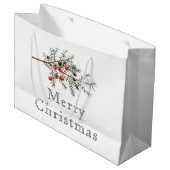 Evergreen Juniper Branch Vakantie Groot Cadeauzakje (Voorkant Gekanteld)