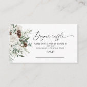 Evergreen Kerst dennenappel luier loterij ticket Informatiekaartje (Voorkant)