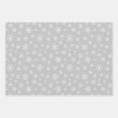 Evergreen Kerst Sneeuwvlokken Rood Groen Zilver Inpakpapier Vel (Voorkant 3)