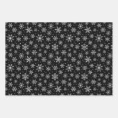 Evergreen Kerst Sneeuwvlokken Rood Groen Zwart Inpakpapier Vel (Voorkant 3)