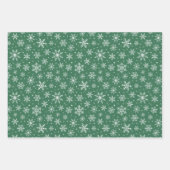Evergreen Kerst Sneeuwvlokken Rood Groen Zwart Inpakpapier Vel (Voorkant 2)