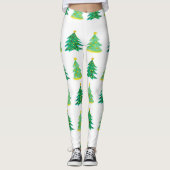 Evergreen kerstbomen leggings (Voorkant)