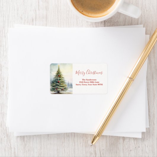 Evergreen kerstboom etiket (Insitu)