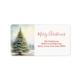 Evergreen kerstboom etiket