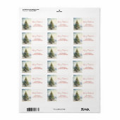 Evergreen kerstboom  etiket (Full Sheet)