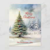 Evergreen kerstboom  feestdagenkaart (Voorkant)