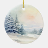 Evergreen kerstboom  keramisch ornament (Achterkant)
