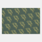 Evergreen kerstcadeau inpakpapier vel (Voorkant 3)