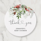 Evergreen Kerstdank Bedankjes Labels (Voorkant)