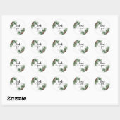 Evergreen Kerstdank Ronde Sticker (Vel)