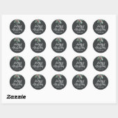 Evergreen Kerstfeestay - Aangepaste tickers Ronde Sticker (Vel)