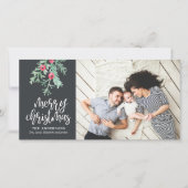 Evergreen Kerstfeestay Foto: laat Feestdagenkaart (Voorkant)