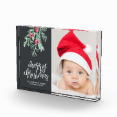 Evergreen kerstfeestay Photo Block in Slate Fotoblokken (Rechts)