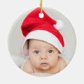 Evergreen Kerstfeestdag Foto Ornament Slate (Achterkant)