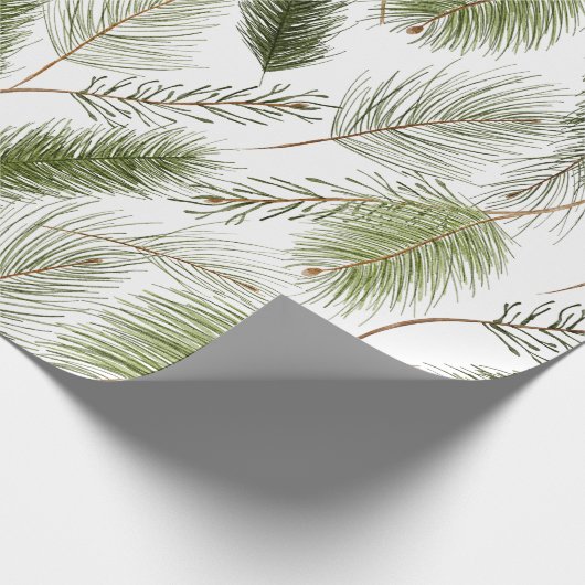 Evergreen kerstinpakpapier cadeaupapier (Hoek)