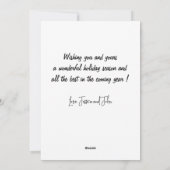 Evergreen kerstkaarten, Happy New Year Chic Feestdagenkaart (Achterkant)