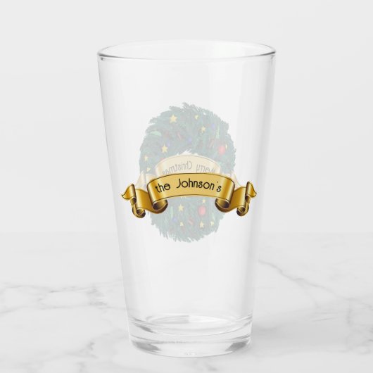 Evergreen Kerstkrans Glas (Achterkant)