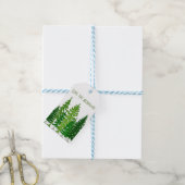 Evergreen Kerstmis Cadeaulabel (Met Touw)