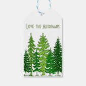 Evergreen Kerstmis Cadeaulabel (Voorkant)